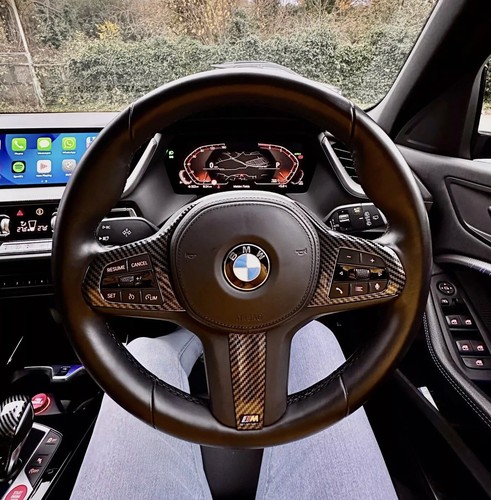 Carbon fibre steering wheel - carbon,