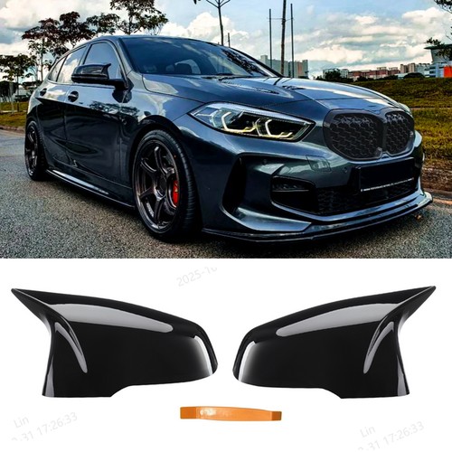 Gloss black door mirror - black,
