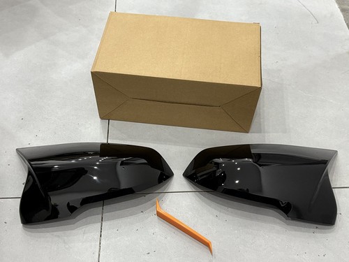 Gloss black rear wing mirror - black,